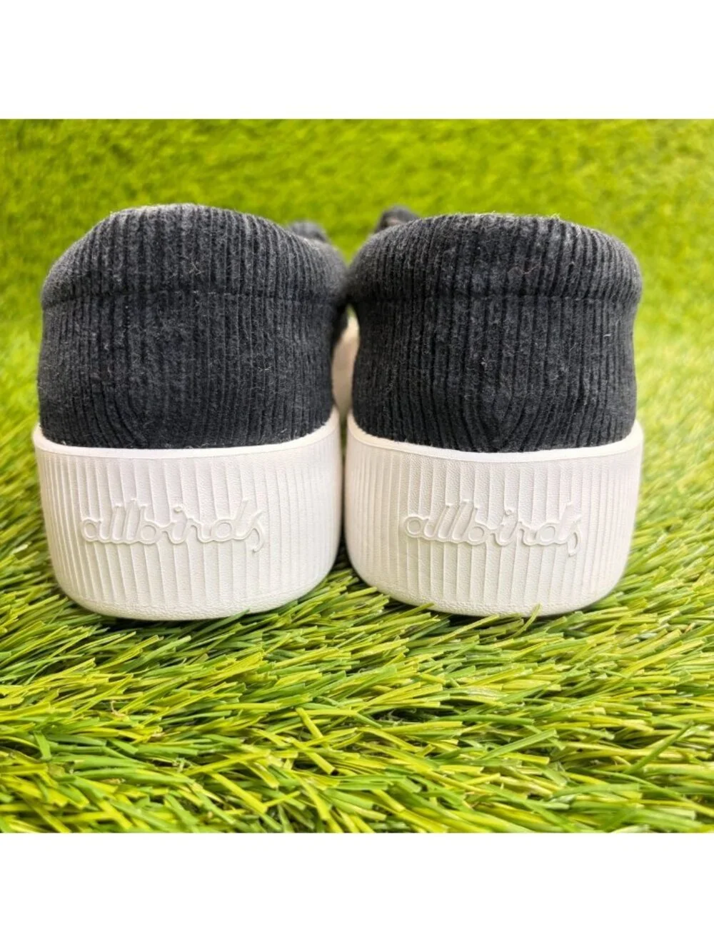 Allbirds Lounger Lift Womens Size 7.5 Black White Casual Slip On Shoes Sneakers